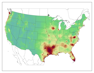 Total potassium deposition 2000-2002
