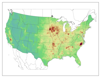 Total deposition of nitrogen 2023-2025