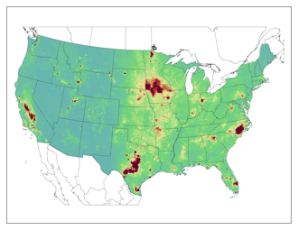 Dry deposition of reduced nitrogen 2021-2023